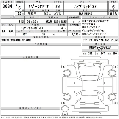 Suzuki SPACIA GEAR  с аукциона в Японии