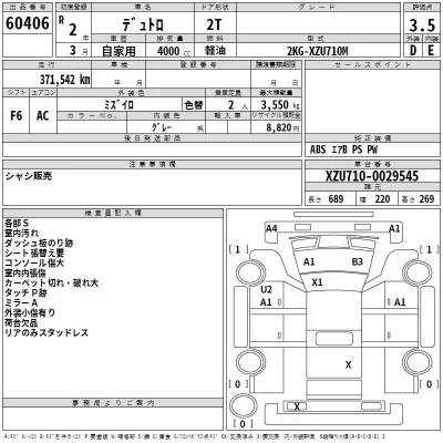 Hino DUTRO  с аукциона в Японии