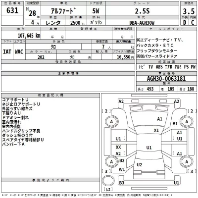 Toyota ALPHARD  с аукциона в Японии