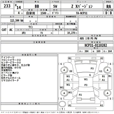 Toyota BB  с аукциона в Японии