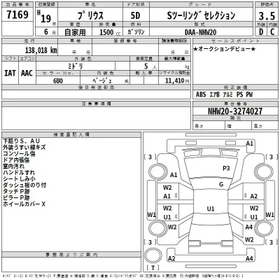 Toyota Prius  с аукциона в Японии
