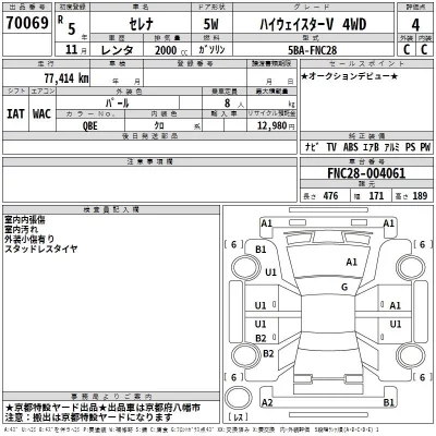Nissan SERENA  с аукциона в Японии