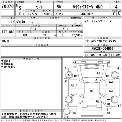 Nissan SERENA  с аукциона в Японии