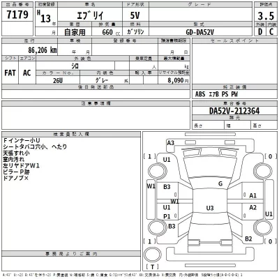 Suzuki EVERY  с аукциона в Японии