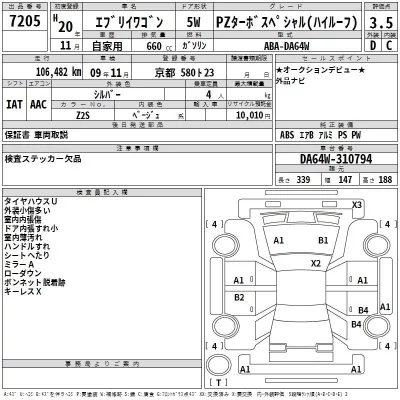 Suzuki EVERY WAGON  с аукциона в Японии