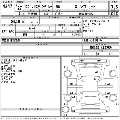 Suzuki WAGON R  с аукциона в Японии