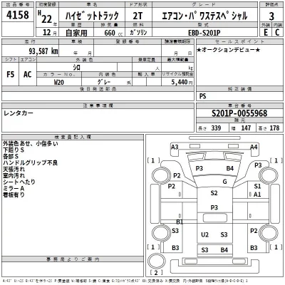 Daihatsu HIJET TRUCK  с аукциона в Японии