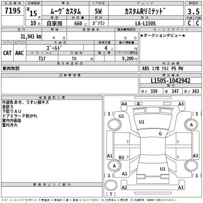 Daihatsu MOVE  с аукциона в Японии