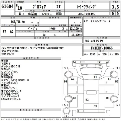 Hino PROFIA  с аукциона в Японии