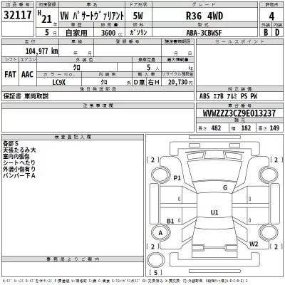 Volkswagen PASSAT VARIANT  с аукциона в Японии