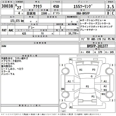 Mazda AXELA  с аукциона в Японии