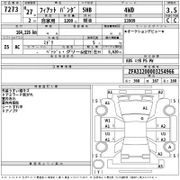 Fiat PANDA лот № 7273 оценка 3.5  с аукциона в Японии 2