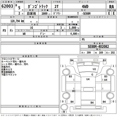 Mazda BONGO  с аукциона в Японии