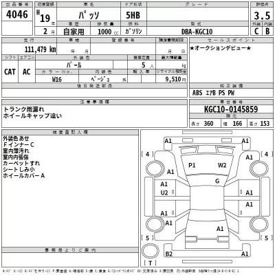 Toyota PASSO  с аукциона в Японии