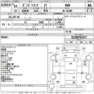 Mazda BONGO  с аукциона в Японии