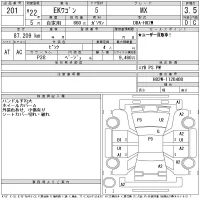 Mitsubishi EK WAGON лот № 201 оценка 3.5  с аукциона в Японии 11
