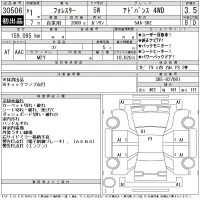 Subaru FORESTER лот № 30506 оценка 3.5  с аукциона в Японии 11