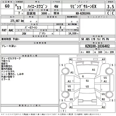 Toyota HIACE  с аукциона в Японии