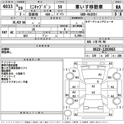 Mitsubishi MINICAB VAN  с аукциона в Японии