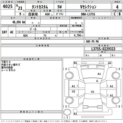 Daihatsu TANTO  с аукциона в Японии