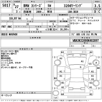 BMW 3-Series лот № 5017 оценка 3.5  с аукциона в Японии 2