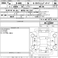Honda N WGN лот № 3066 оценка RA  с аукциона в Японии 2