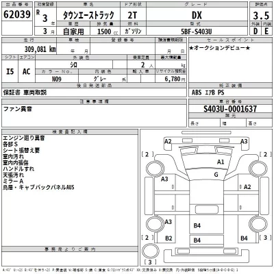 Toyota TOWN ACE TRUCK  с аукциона в Японии