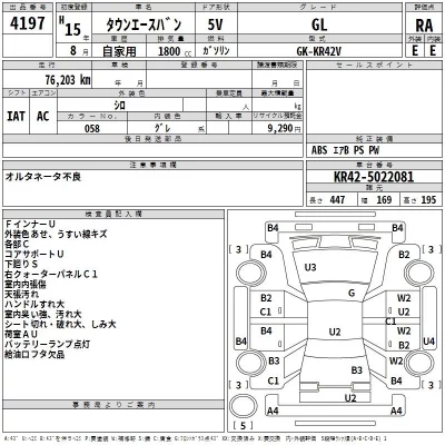 Toyota TOWN ACE VAN  с аукциона в Японии