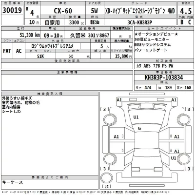 Mazda CX-60  с аукциона в Японии