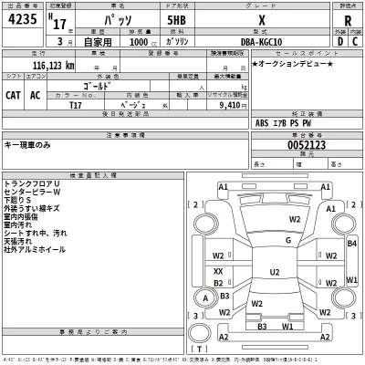 Toyota PASSO  с аукциона в Японии
