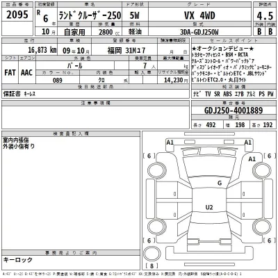 Toyota LAND CRUISER  с аукциона в Японии