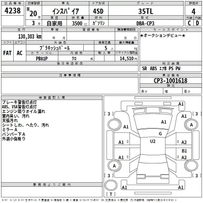 Honda INSPIRE  с аукциона в Японии