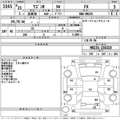 Suzuki WAGON R  с аукциона в Японии