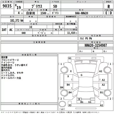 Toyota Prius  с аукциона в Японии