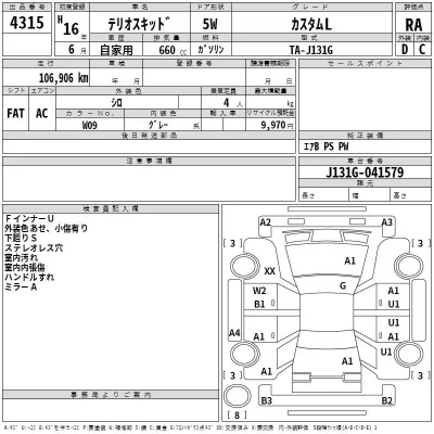 Daihatsu TERIOS KID  с аукциона в Японии