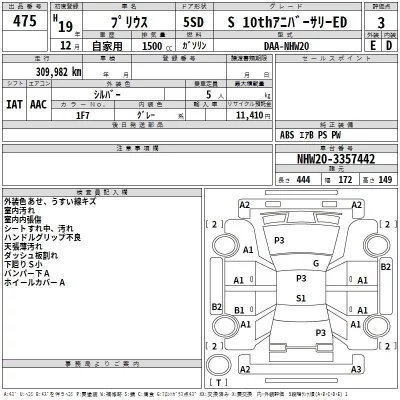 Toyota Prius  с аукциона в Японии