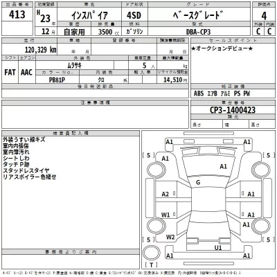 Honda INSPIRE  с аукциона в Японии