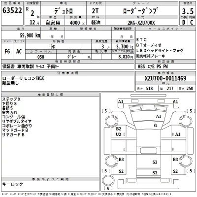 Hino DUTRO  с аукциона в Японии
