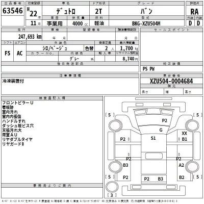 Hino DUTRO  с аукциона в Японии