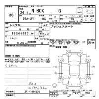 Honda N BOX лот № 36 оценка 3.5  с аукциона в Японии 3