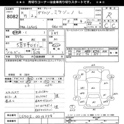Daihatsu MIRA  с аукциона в Японии