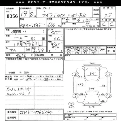 Honda LIFE  с аукциона в Японии