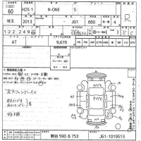 Honda N ONE лот № 60 оценка R  с аукциона в Японии 10