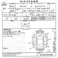 Toyota RACTIS лот № 90081 оценка 3.5  с аукциона в Японии 10