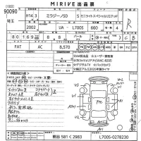 Daihatsu MIRA лот № 90090 оценка R  с аукциона в Японии 10