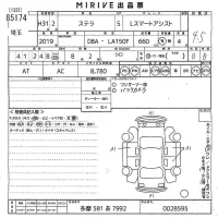 Subaru STELLA лот № 85174 оценка 4.5  с аукциона в Японии 10