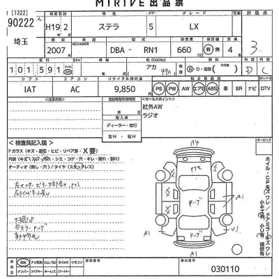 Subaru STELLA  с аукциона в Японии