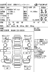 Nissan SERENA лот № 60347 оценка 3.5  с аукциона в Японии 6