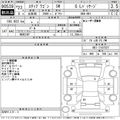 Honda STEP WAGON  с аукциона в Японии