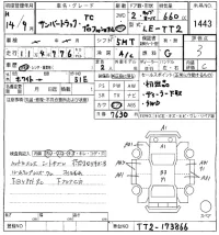 Subaru SAMBAR лот № 1443 оценка 3  с аукциона в Японии 8